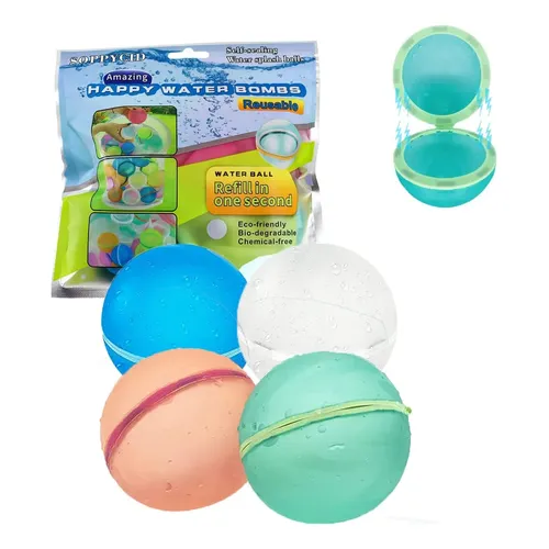 Globos De Agua Reutilizables De Silicona – 36 Piezas En 6 Colores, Llenado Rápido En 1-2 Segundos, Suaves Y Seguros Para Niños. Ideales Para Playa, Piscina Y Guerras De Agua