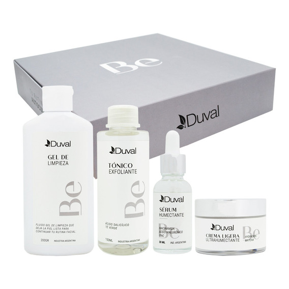 Duval Be Kit Rutina Facial Completa Gel Serum Crema Tonico