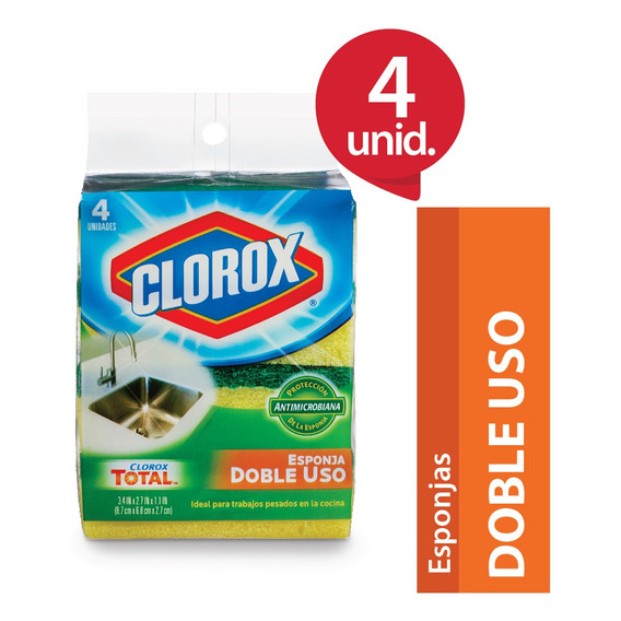 Esponja Clorox Doble Uso 4 Un