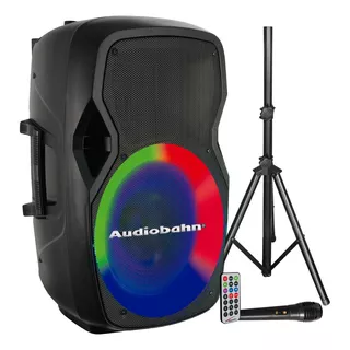 Bafle Recargable De 15 Profesional Rgb Lighting Audiobahn Color Negro