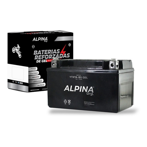 Bateria Alpina Ytx7a-bs Gel Libre De Mantenimiento