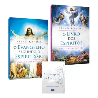 Kit  O Evangelho Segundo O Espiritismo  +  O Livro Dos Espíritos  + Brinde  O Evangelho No Lar 