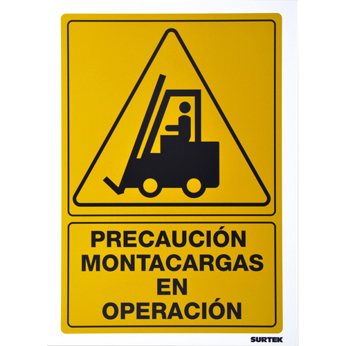 Señal Precaución Montacargas En Operación Surtek