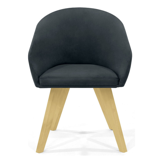 Silla Noto Tela Color de la estructura de la silla Matiz Natural Color del asiento Gris oscuro Diseño de la tela Poliéster