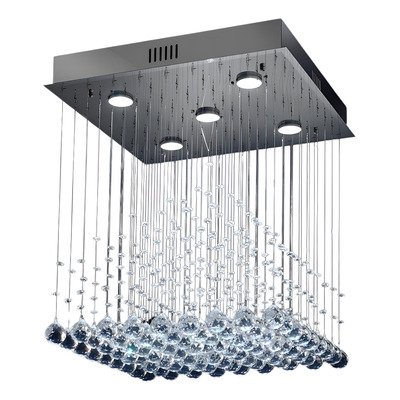 Colgante Cairel 5 Luces Gu10 Apto Gu10 50x50cm G22 Tz  Cromo Cairel
