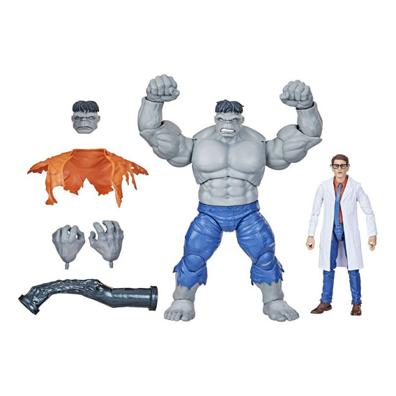 Figura De Acción Marvel Legends Series Hulk Y Dr Bruce