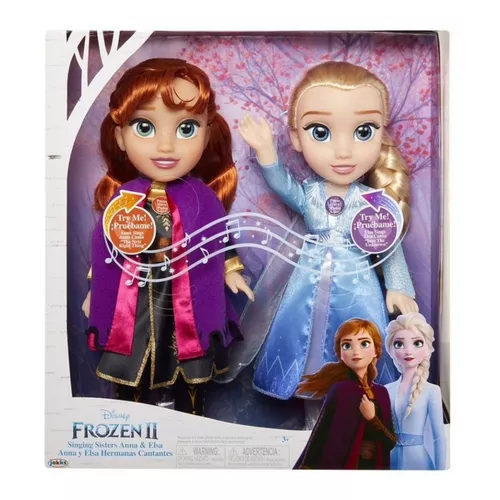 Boneca Frozen Elsa e Anna Musical Articulada 30cm Infantil