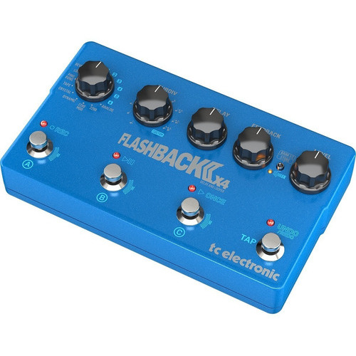 Tc Electronic Flashback 2x4 Pedal Delay Para Guitarra Color Azul
