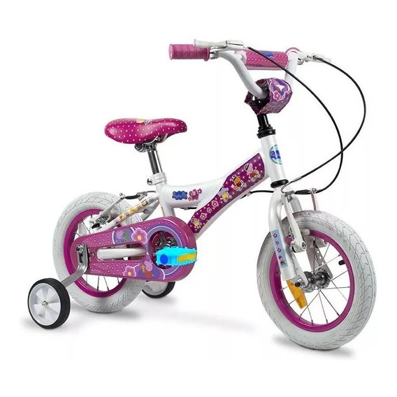 Bicicleta Rodado 12 Nena Niña Con Ruedas Rayos Peppa Pig 