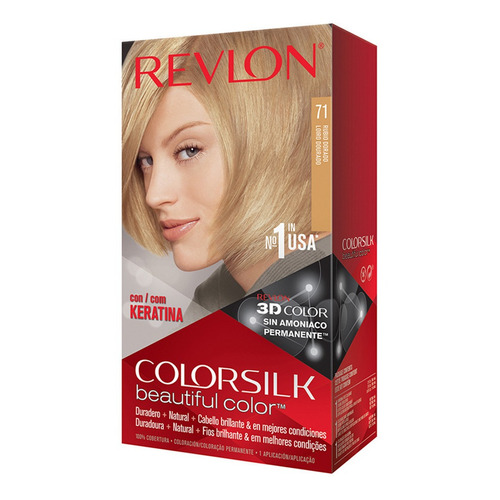 Tinte Para Cabello Colorsilk Beautiful Keratina Rubio Dorado