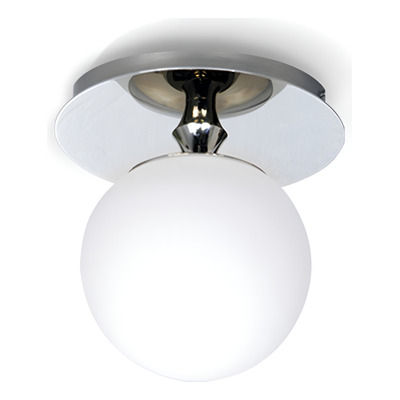 Plafon Techo 1 Luz Globo Opal G9 Linea Relleu Cromo Rd