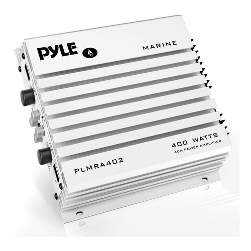 Pyle Amplificador Marino 400 Watts 4 Canales 4 Ohm Color Blanco