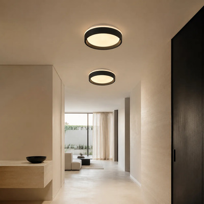 Aplique De Techo Moderno Led Vitra M 18w Calido Negro Negro