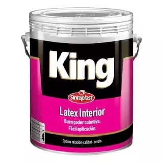 Pintura Latex King Interior Bco 10lt Sinteplast - Acabado Mate Color Blanco