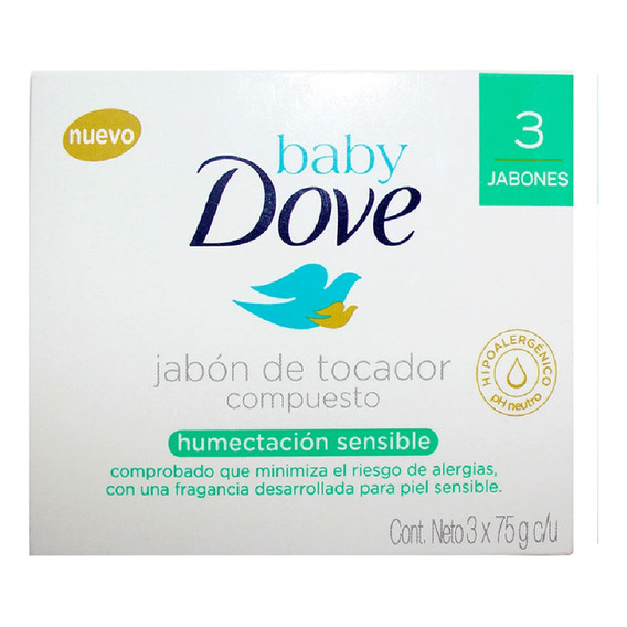 Jabon Dove Baby Humectación Sensible X 3und