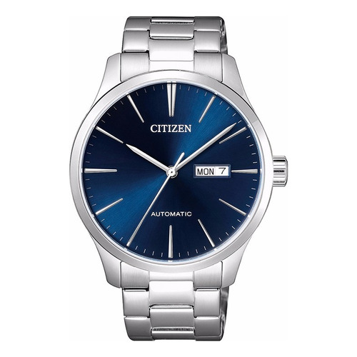 Reloj Citizen Hombre Nh835083l Automatico Acero Color de la malla Plateado Color del bisel Plateado Color del fondo Azul