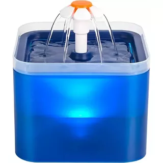 Bebedero Fuente De Agua Electrico 2.0 L Roro Pileta Bebedero Gatos Perros Color Azul 