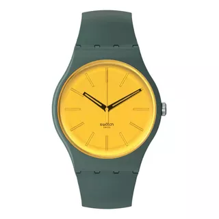 Reloj Swatch Gold In The Garden De Silicona So29g103
