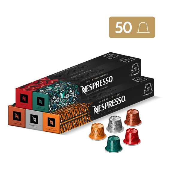 Cápsulas De Café Nespresso World Explorations - 50 Cápsulas