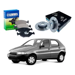  Kit Disco Pastilha Dianteiro Palio 1.0 1996 A 2000