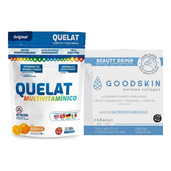 Combo Quelat Multivitamínico + Colageno Concentrado Liquido