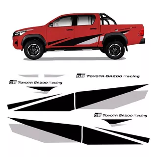 Faixa Hilux Gr Toyota Gazoo Racing 2018/ Adesivo Prata/preto