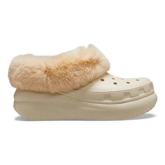 Zuecos Crocs Furever Crush Unisex Moda Beige