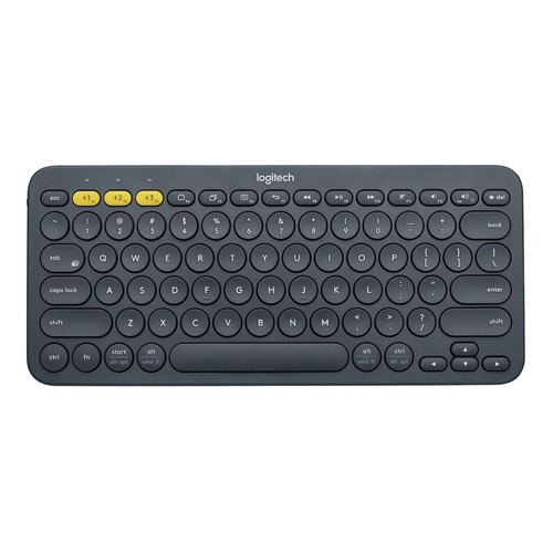 Teclado bluetooth Logitech K380 QWERTY inglés US color grafito