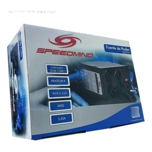 Fuente De Poder Speedmind Para Desktop Atx 600w 24p + 4 Pin
