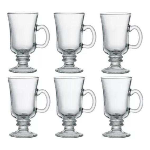 Copa Taza Vidrio  Capuccino Pack X 6 Unidades Mym