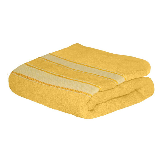 Toalla De Baño Completo 150x80cm - 600gr Suave Y Absorbente Color Amarillo 1 Liso