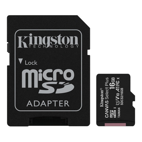 Tarjeta de memoria Kingston SDCS2 con adaptador SD 16GB