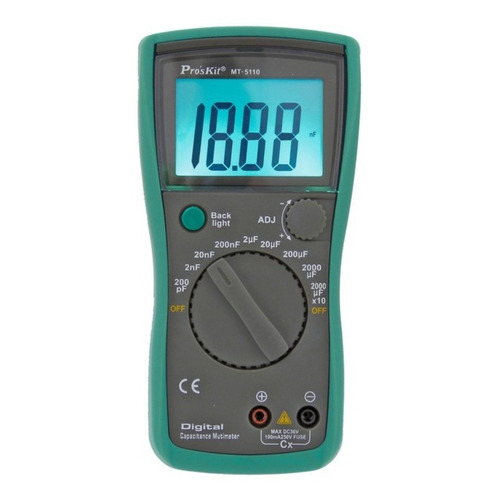 Pro'sKit MT-5110 Capacímetro Tester Digital Lcd 0.1pf-20000µf