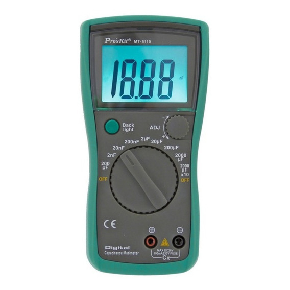 Pro'sKit MT-5110 Capacímetro Tester Digital Lcd 0.1pf-20000µf