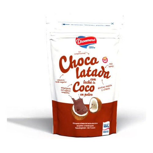 Chocolatada Con Leche De Coco Dicomere Polvo 150g S/ Tacc Fw