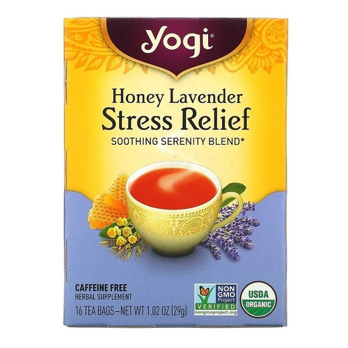 Tea Stress Relief Honey Lavender Caffeine Free 16 Bags(29 G)