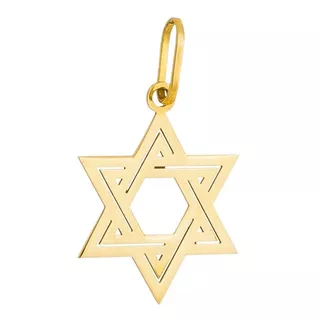 Pingente Estrela De Davi Em Ouro 18k 750 Judaísmo