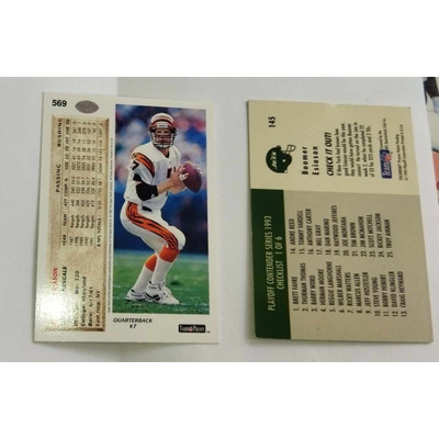 2 Tarjetas  Upper Deck Nfl  Boomer Esiason Bengals Y Jets Ny