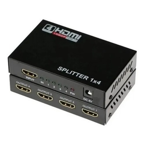 Splitter Full Hdtv V1.4 1 Entrada A 4 Pantallas 1x4 3d 