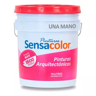 Pintura Vinílica Sensacolor Una Mano 1500 19 L Color Blanco