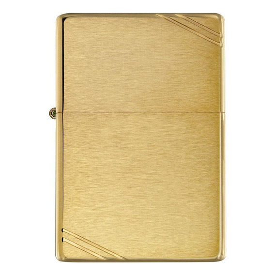 Encendedor Zippo Vintage De Latón Cepillado Con Barras