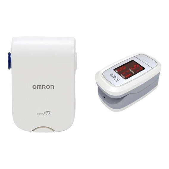 Nebulizador Omron C-803 Elite Compresor + Oximetro De Dedo