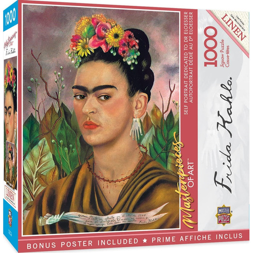 Rompecabezas Frida Kahlo Autorretrato 1000 Pz Arte De Mexico Obra Dedicada Al Dr. Eloesser Año 1940