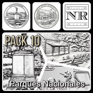 10 Monedas Cuartos Dolar Parques Nacionales - Eeuu Quarters