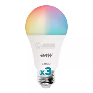 Lámpara Led Wifi 10w Rgb Dimerizable Pack X3 *c*