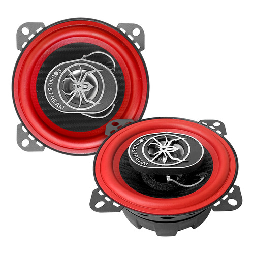 Soundstream Bocinas Para Auto 5.25 Fibra Carbono 2 Vías Color Rojo