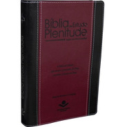 Bíblia De Estudo Plenitude Vinho Com Preto Bicolor