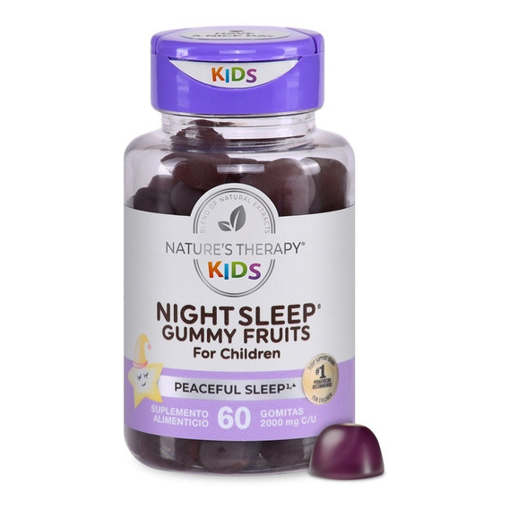Night Sleep Gummy Fruits, Para Niños, 100% Natural Nt® Sabor Mora