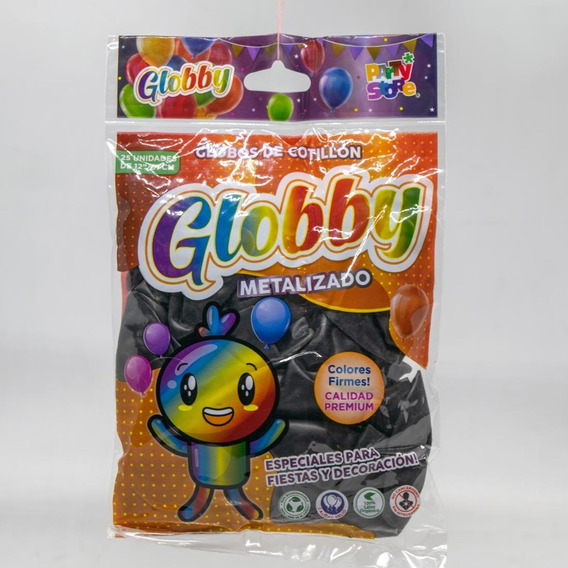 Globos Metalizado Globby 12 Pulgadas Varios Colores X 25 Uni