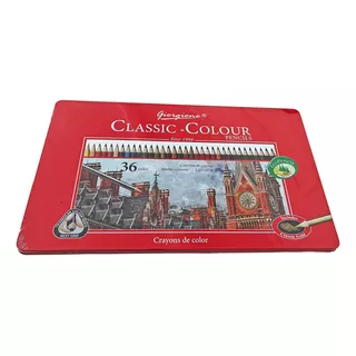 36 Lápices De Colores Giorgione Profesional Caja Metalica